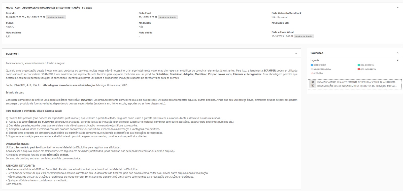 Capa do material: MAPA - PROGRAMAÇÃO AVANÇADA - 54_2025