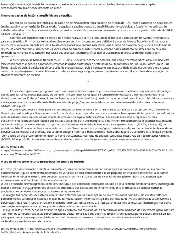 Capa do material: MAPA – HIST Documentos e Tecnologias Aplicadas ao Ensino de História (51/2026)