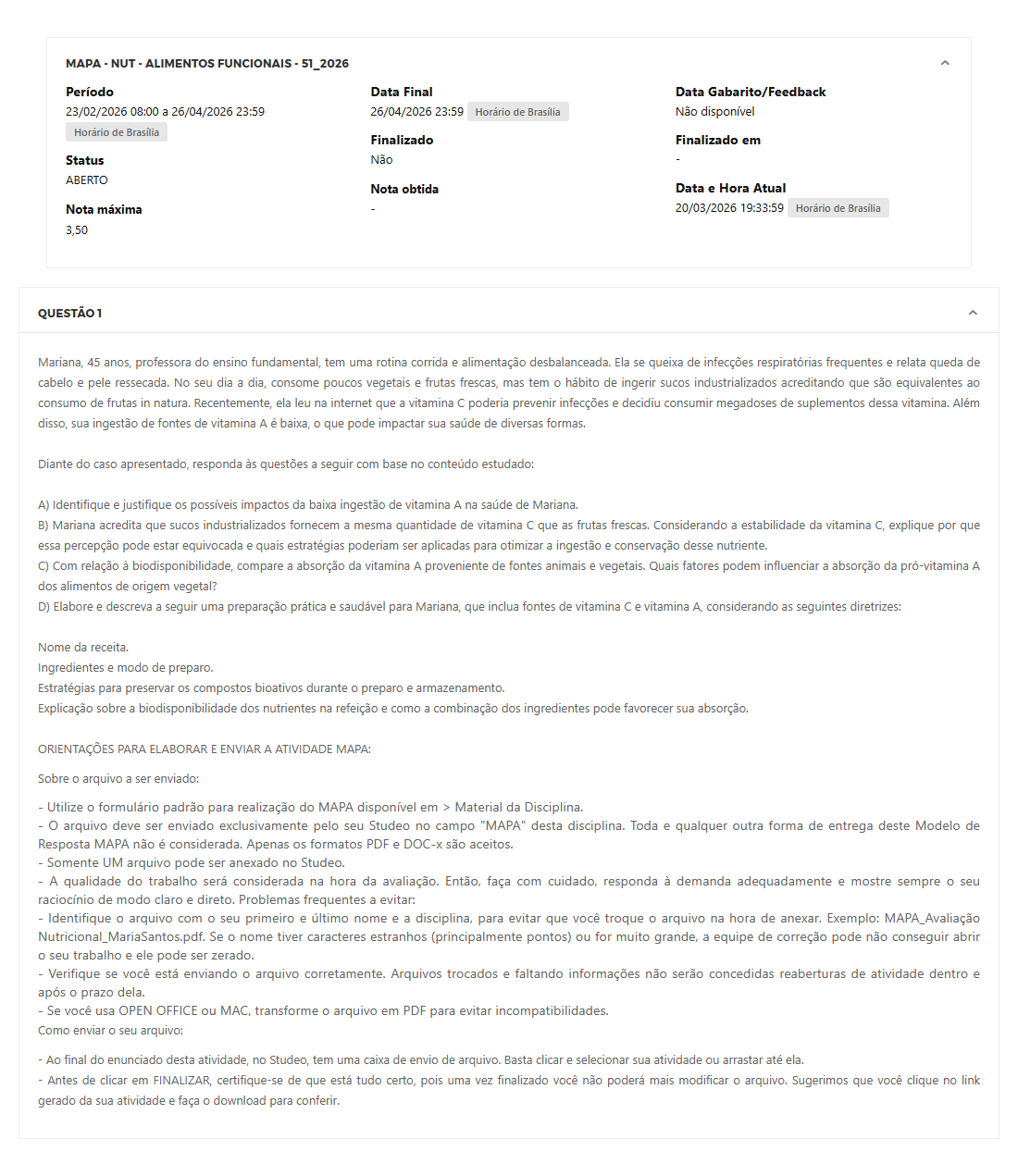 Capa do material: MAPA - NUT - ALIMENTOS FUNCIONAIS - 51_2026 - ALIMENTOS FUNCIONAIS